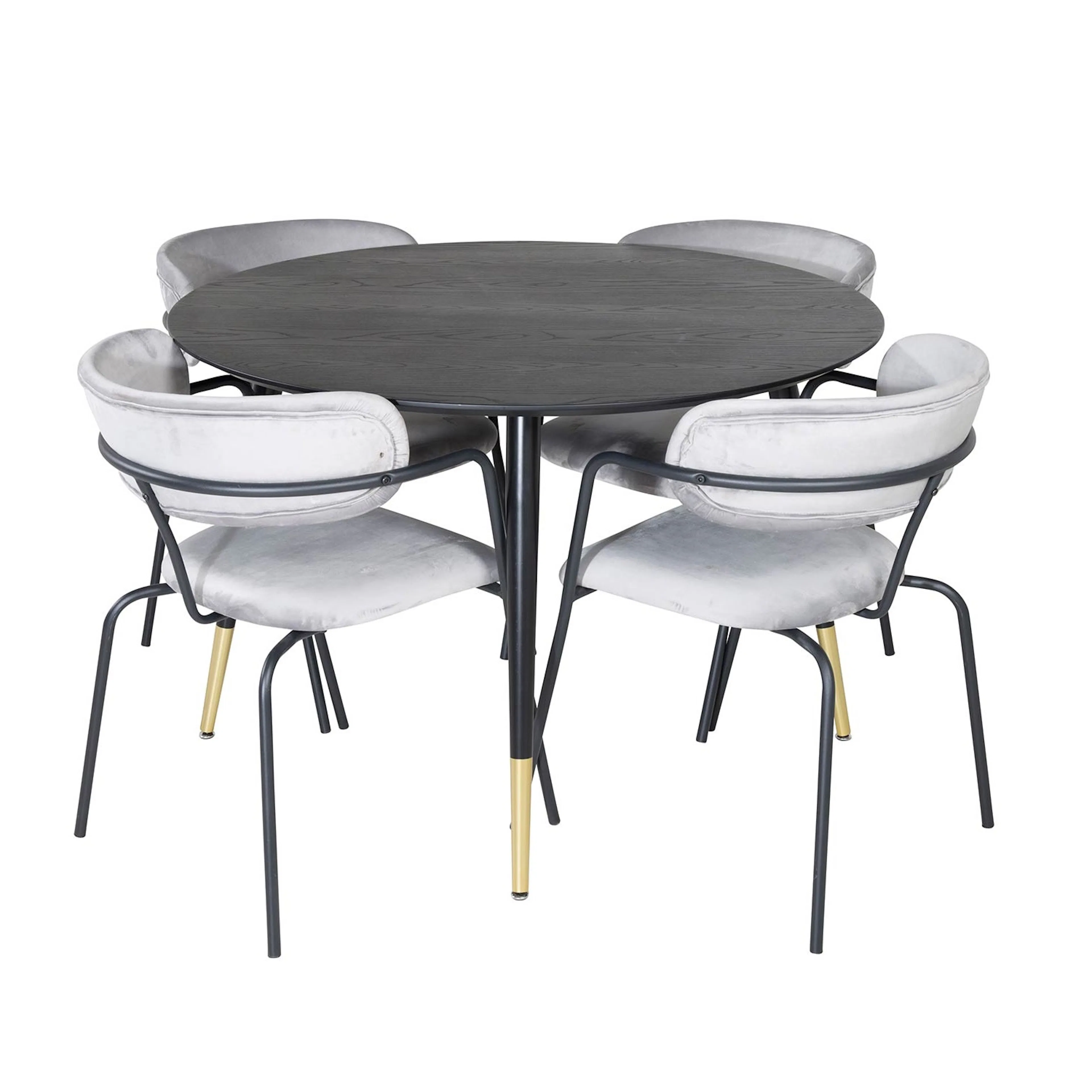 Matgrupp Venture Home Dipp Ø115 cm med 4 Arrow Stolar