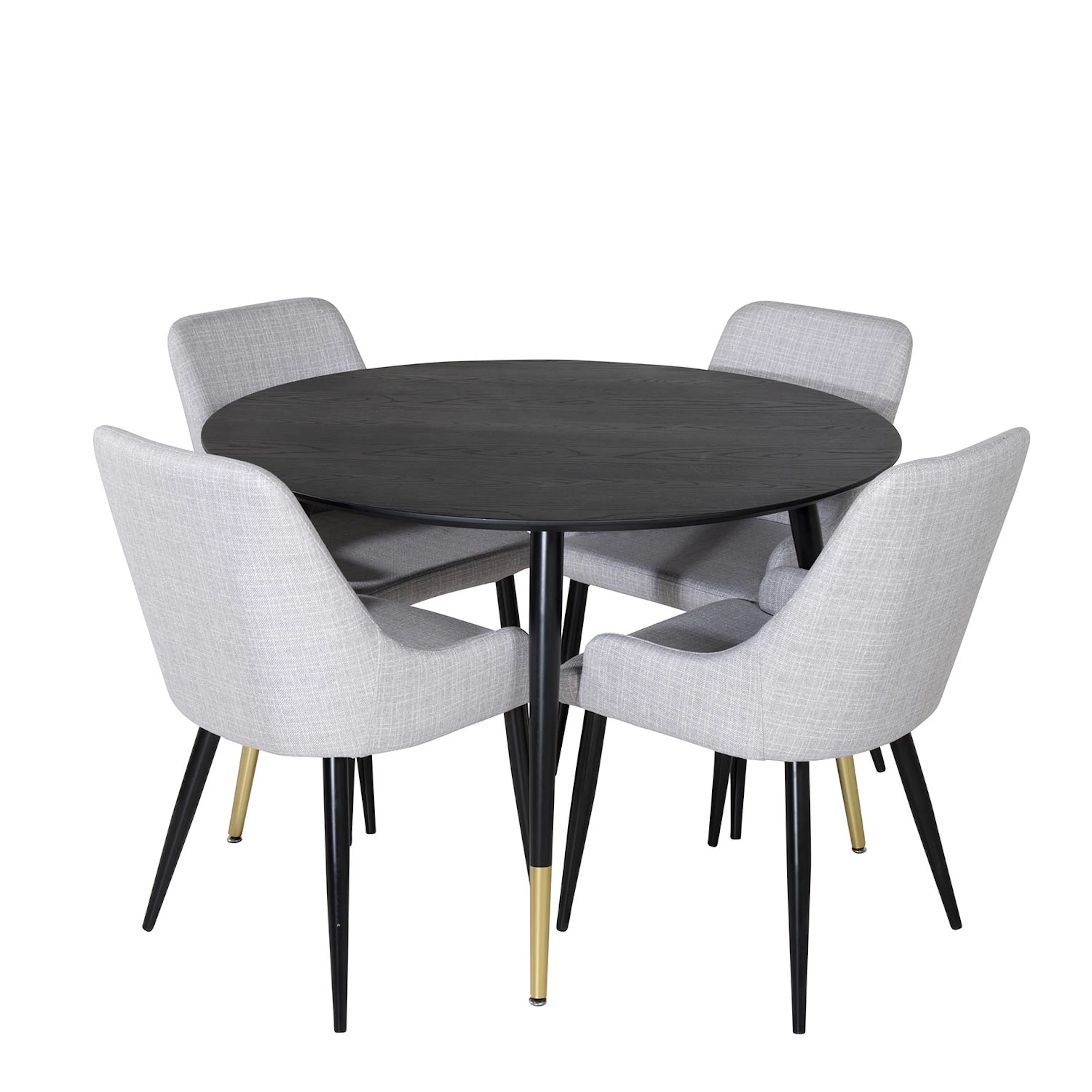 Matgrupp Venture Home Dipp Ø115 cm med 4 Plaza Stolar