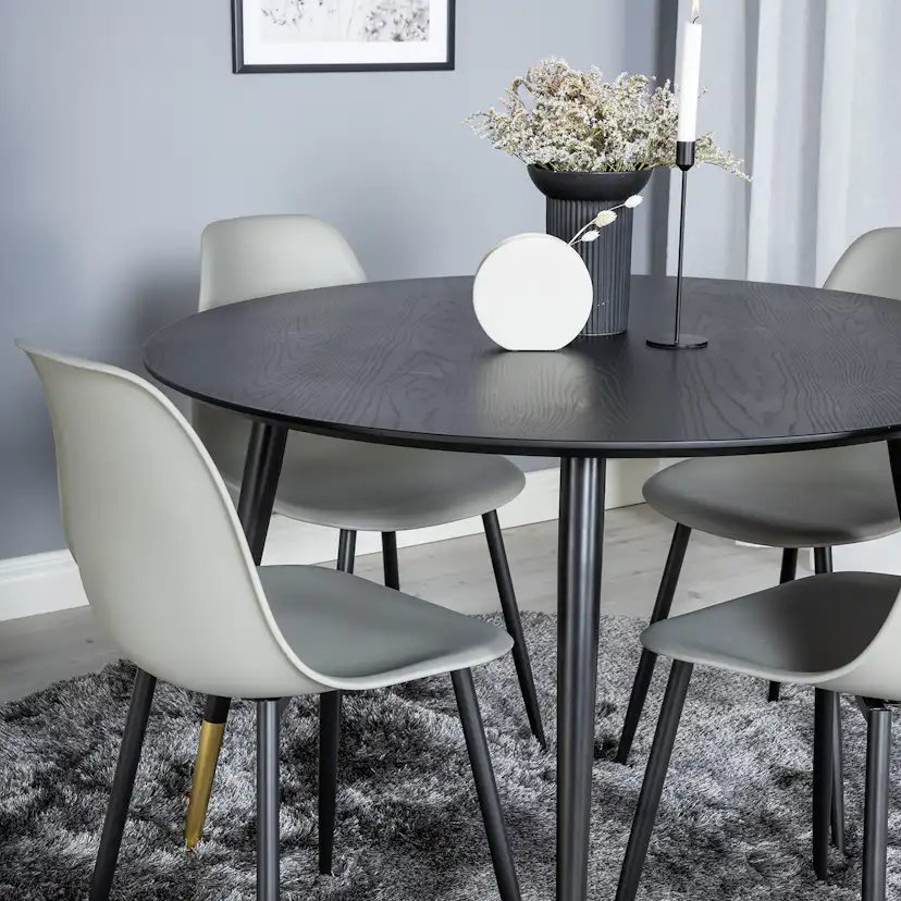 Matgrupp Venture Home Dipp Ø115 cm med 4 Polar Plast Stolar