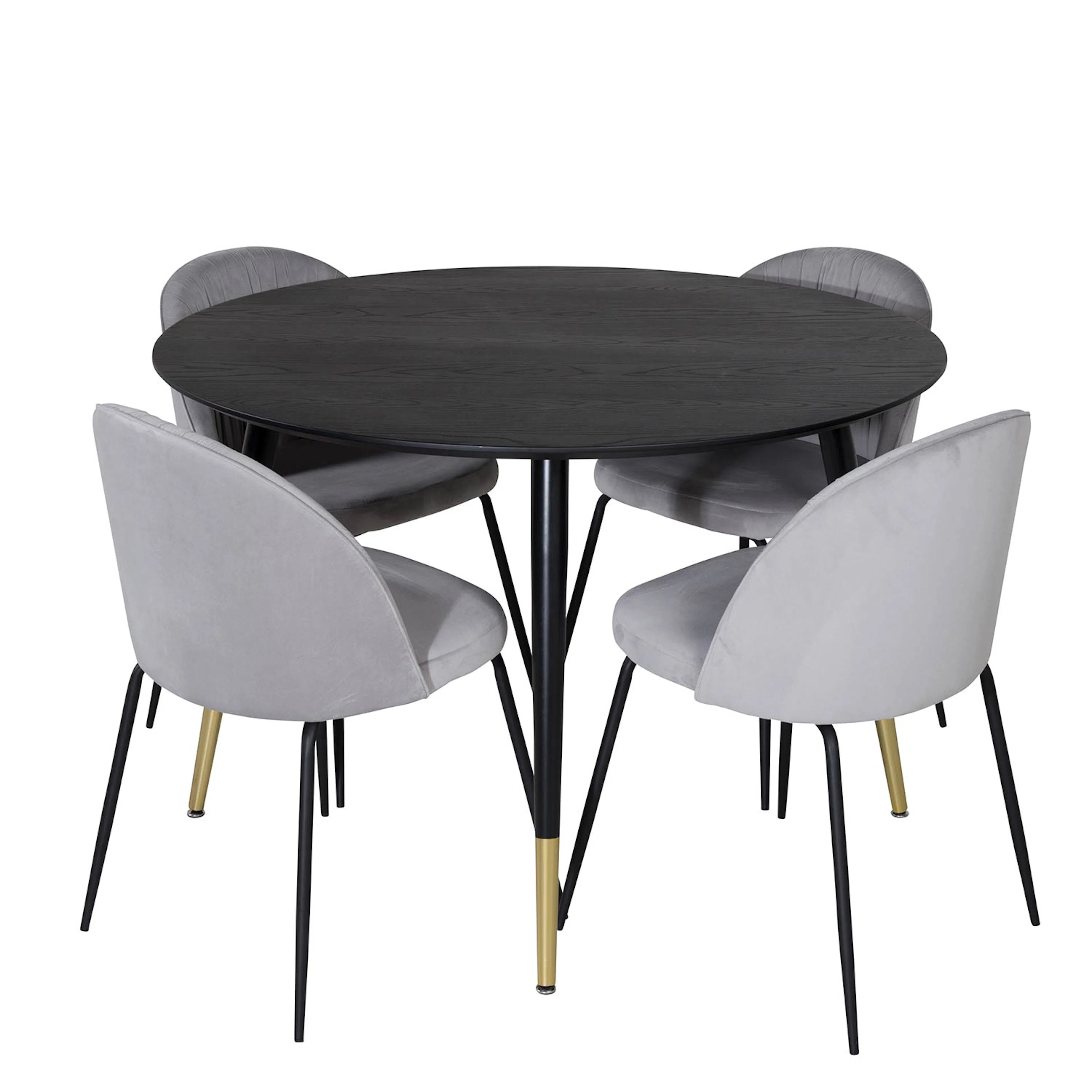 Matgrupp Venture Home Dipp Ø115 cm med 4 Wrinkles Stolar