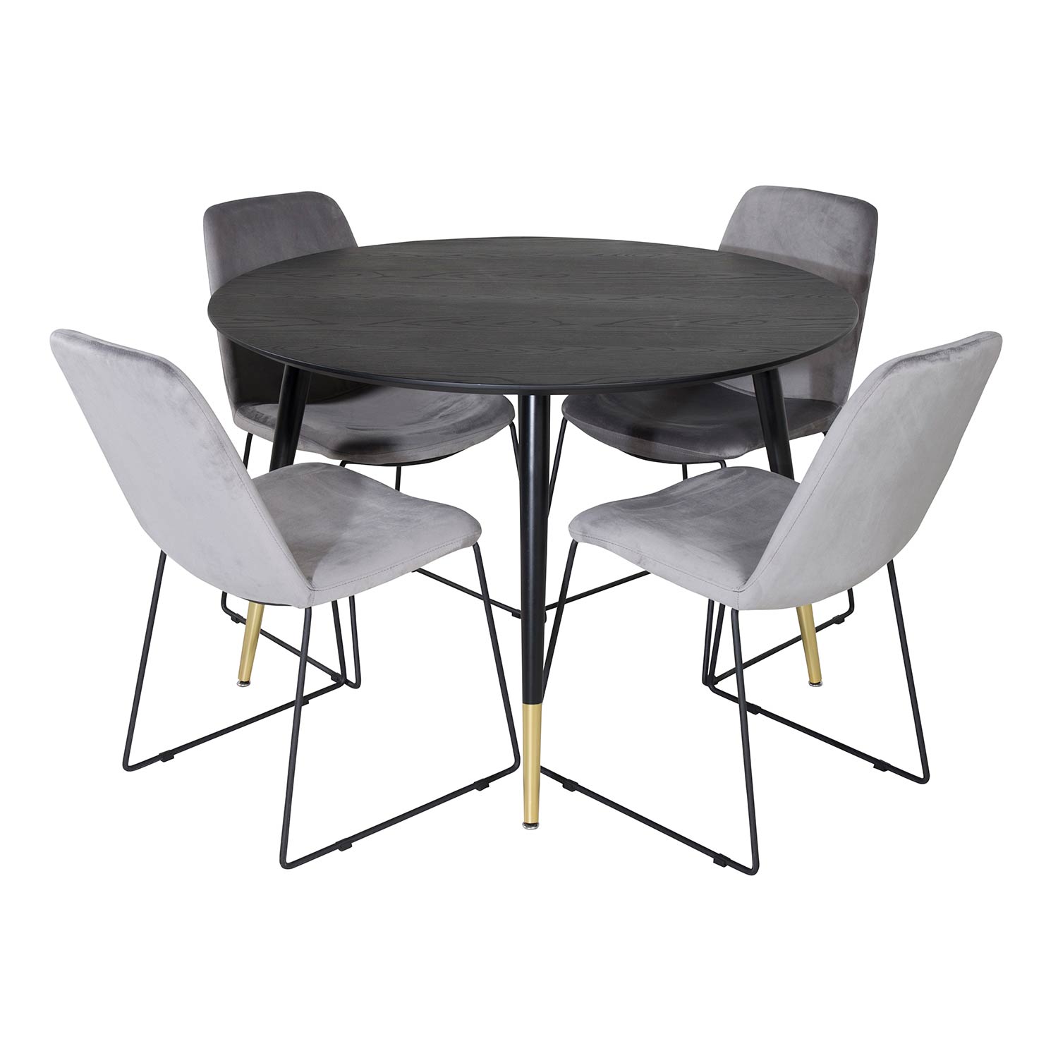 Matgrupp Venture Home Dipp Ø115 cm med 4 Muce Stolar