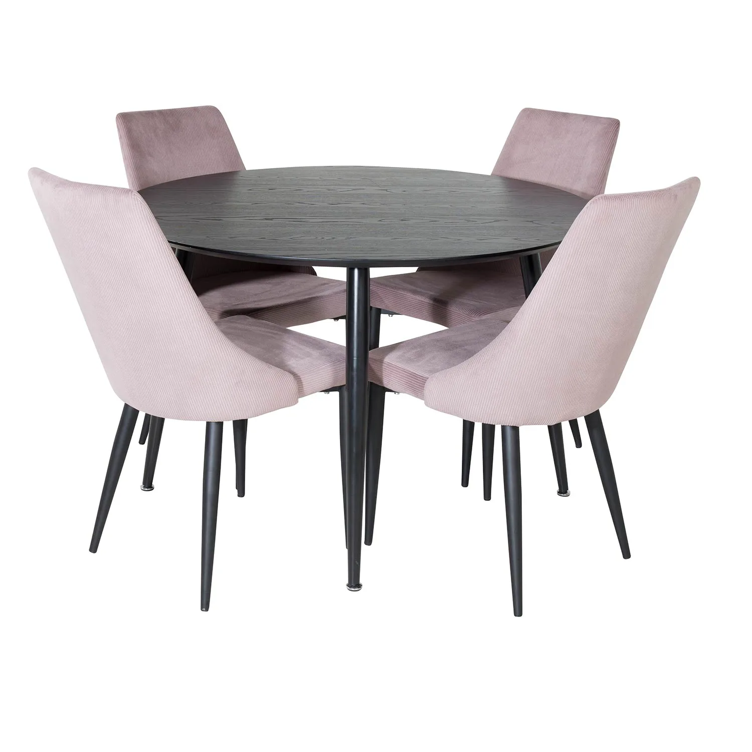 Matgrupp Venture Home Dipp Ø115 cm med 4 Leone Stolar