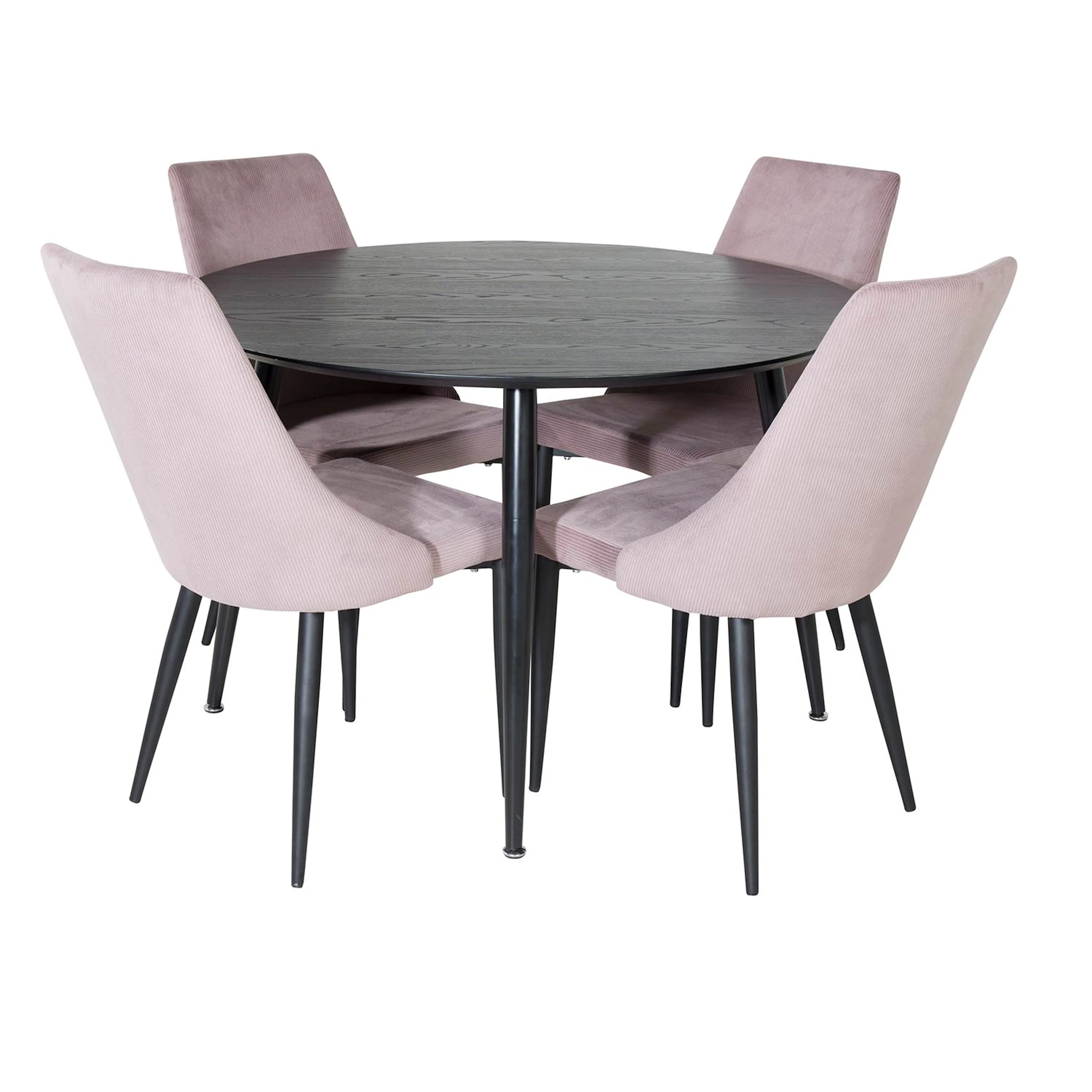 Matgrupp Venture Home Dipp Ø115 cm med 4 Leone Stolar