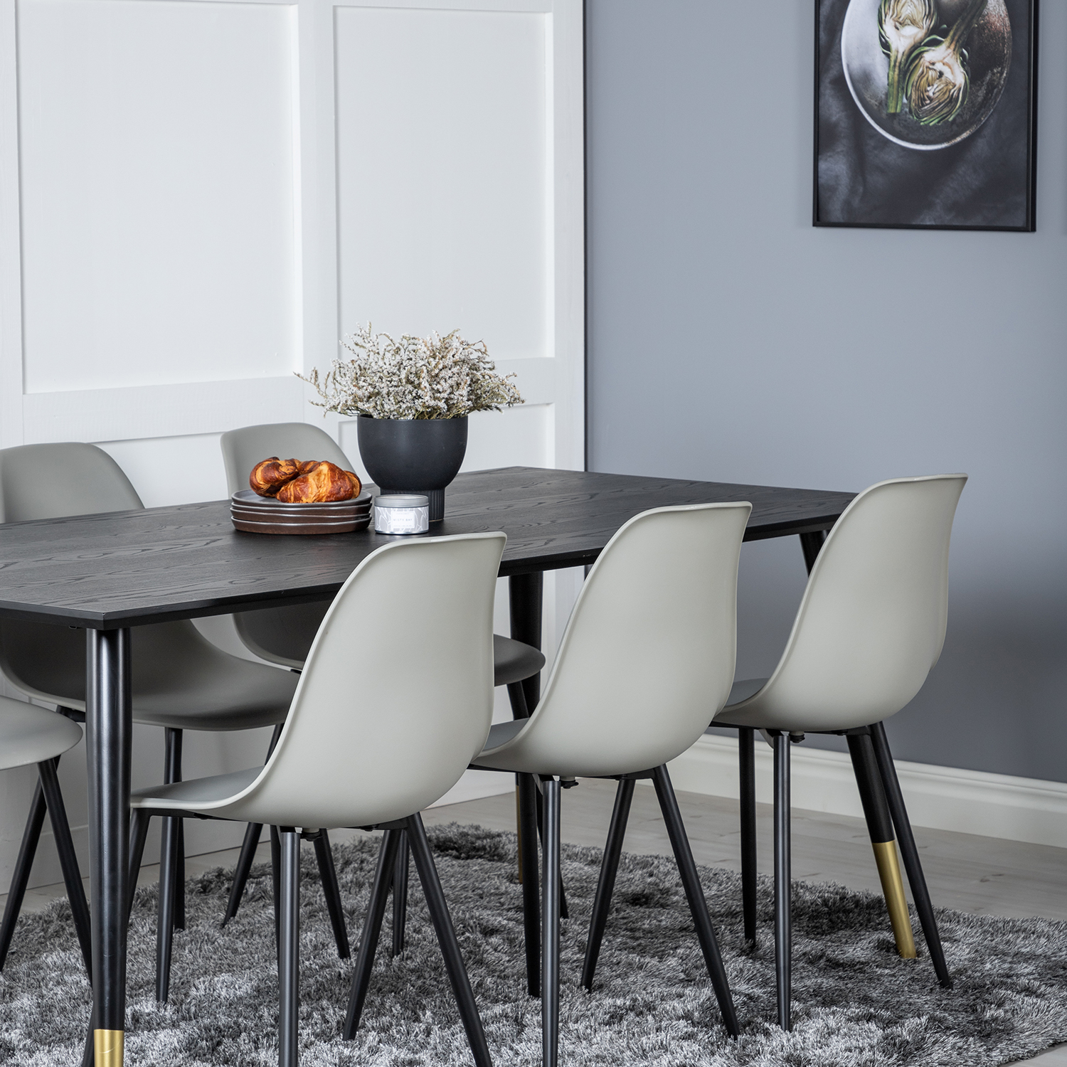 Matgrupp Venture Home Dipp med 6 Polar Plast Stolar