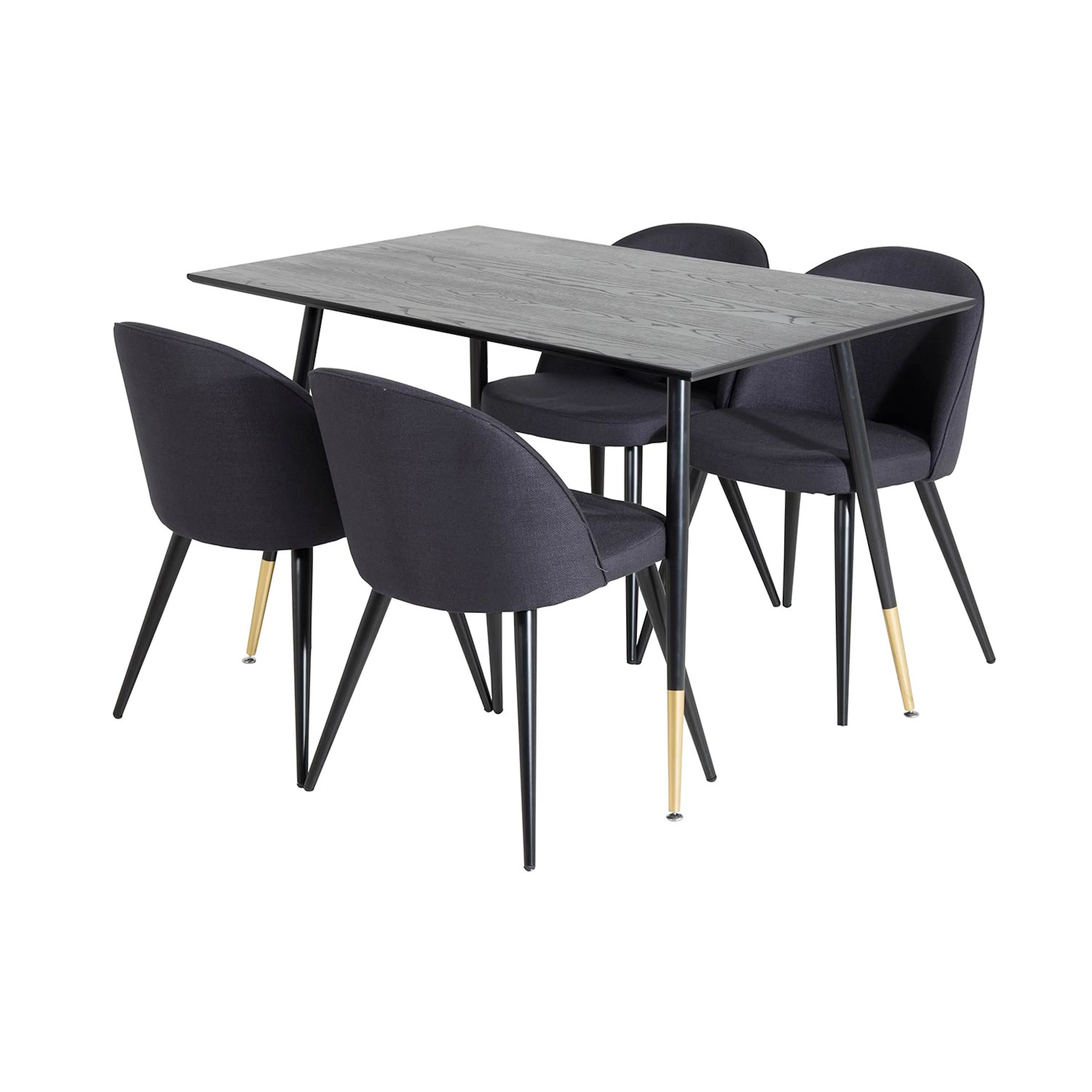 Matgrupp Venture Home Dipp med 4 Velvet Stolar