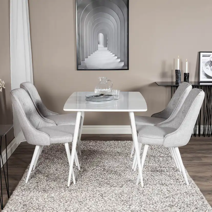 Matgrupp Venture Home Pobbie med 4 Vera Stolar Polyestertyg