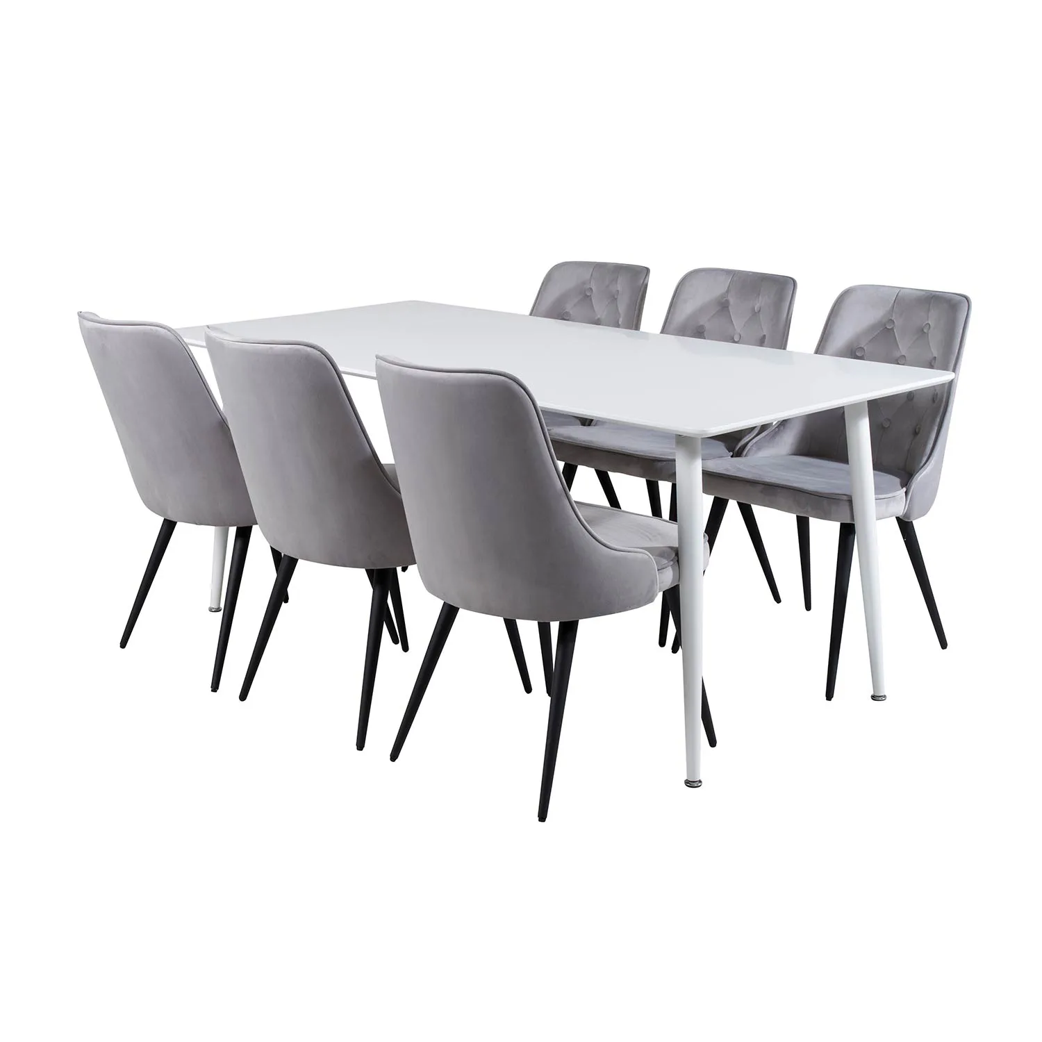 Matgrupp Venture Home Pobbie med 6 Vera Stolar