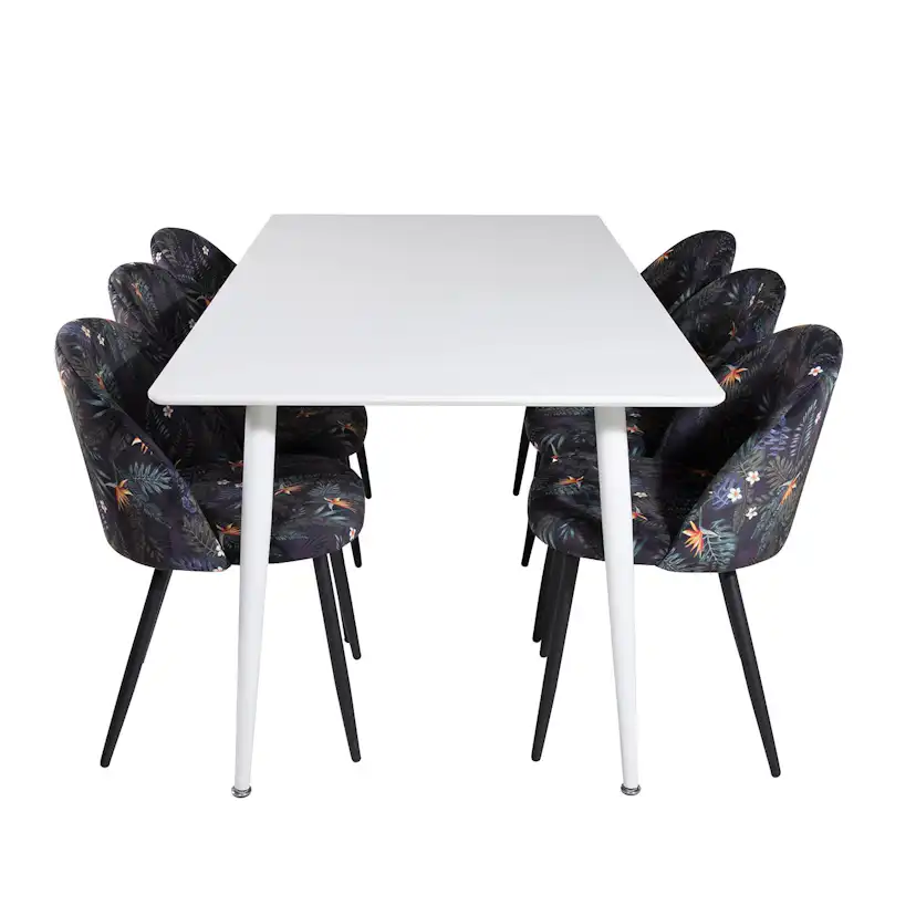 Matgrupp Venture Home Pobbie med 6 Valentina Stolar Polyestertyg