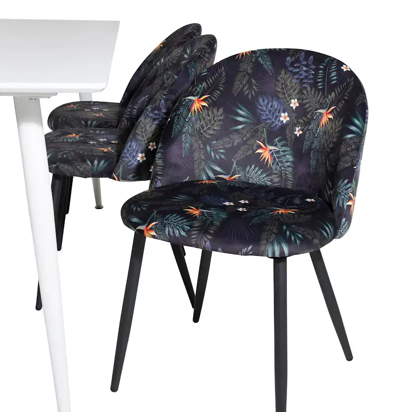 Matgrupp Venture Home Pobbie med 6 Valentina Stolar Polyestertyg