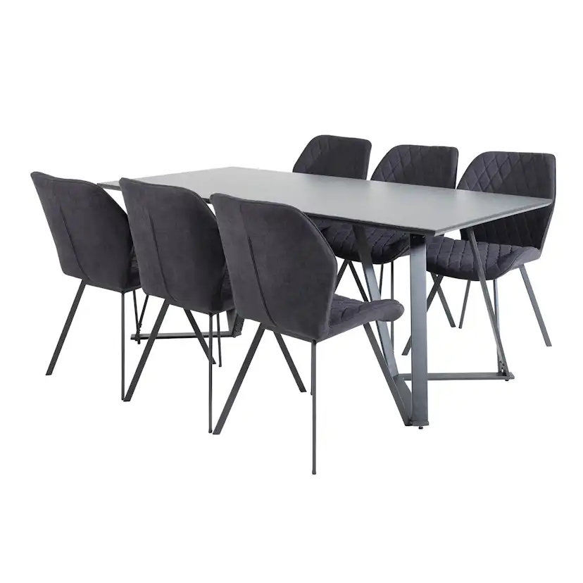 Matgrupp Venture Home Madde med 6 Geneva Stolar