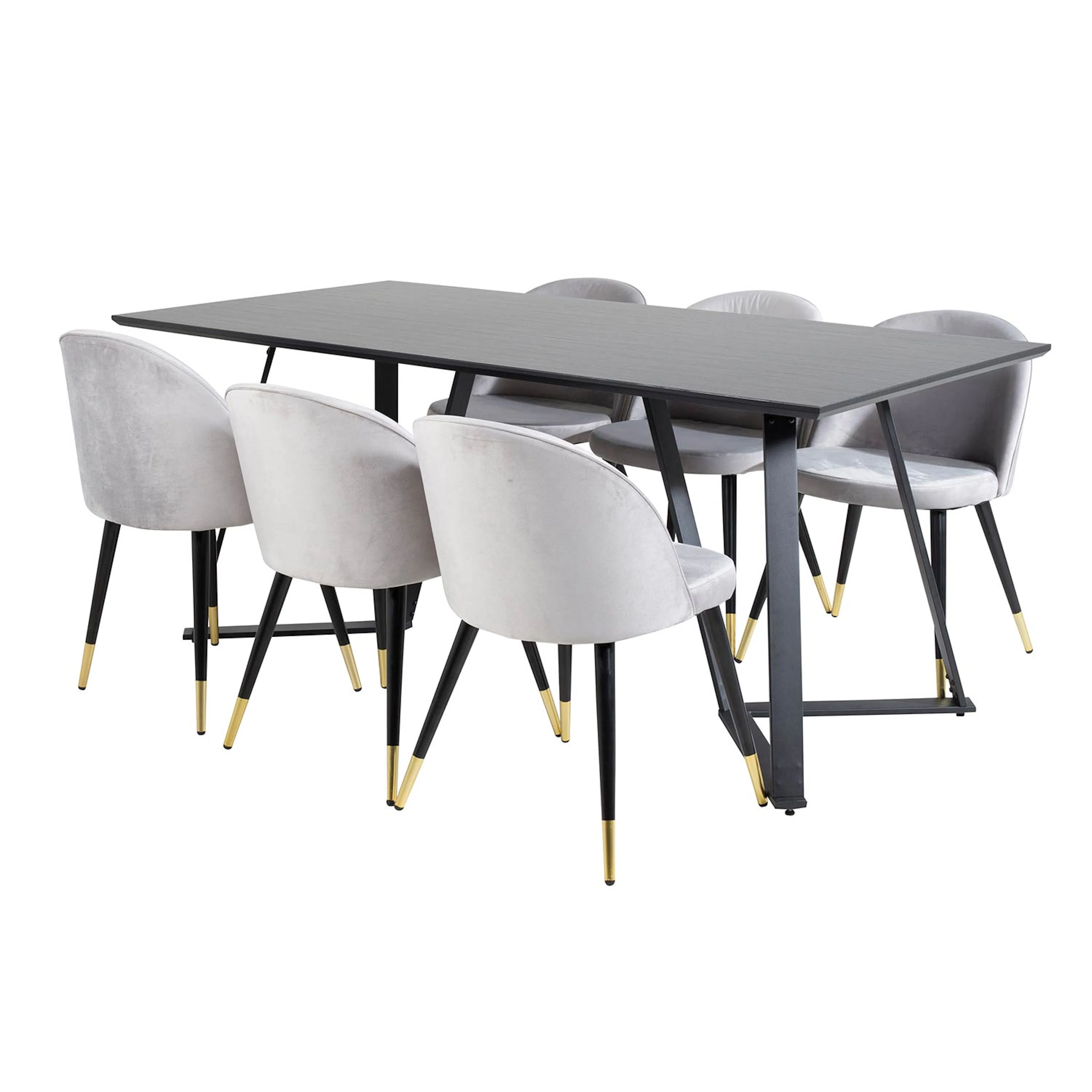 Matgrupp Venture Home Madde med 6 Valentina Stolar Sammmet