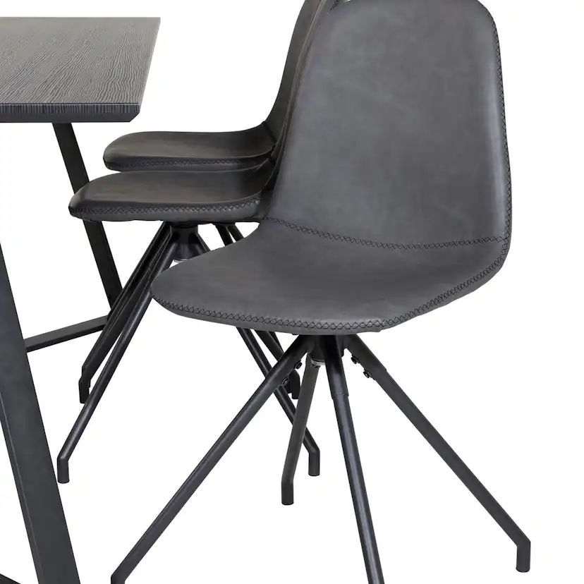 Matgrupp Venture Home Madde med 6 Pobbie Stolar Konstläder