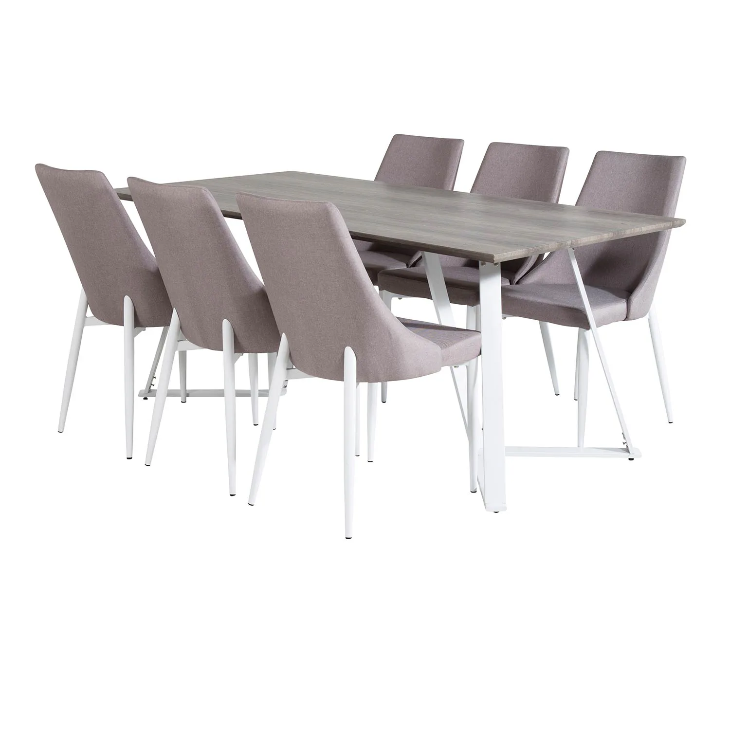 Matgrupp Venture Home Madde med 6 Laura Stolar Polyestertyg