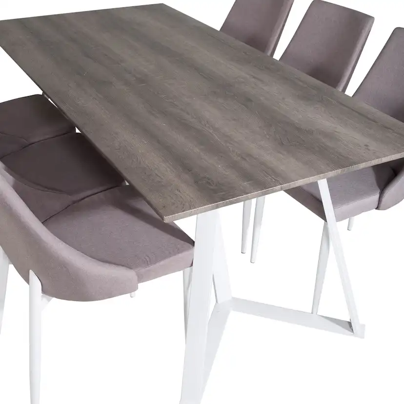 Matgrupp Venture Home Madde med 6 Laura Stolar Polyestertyg