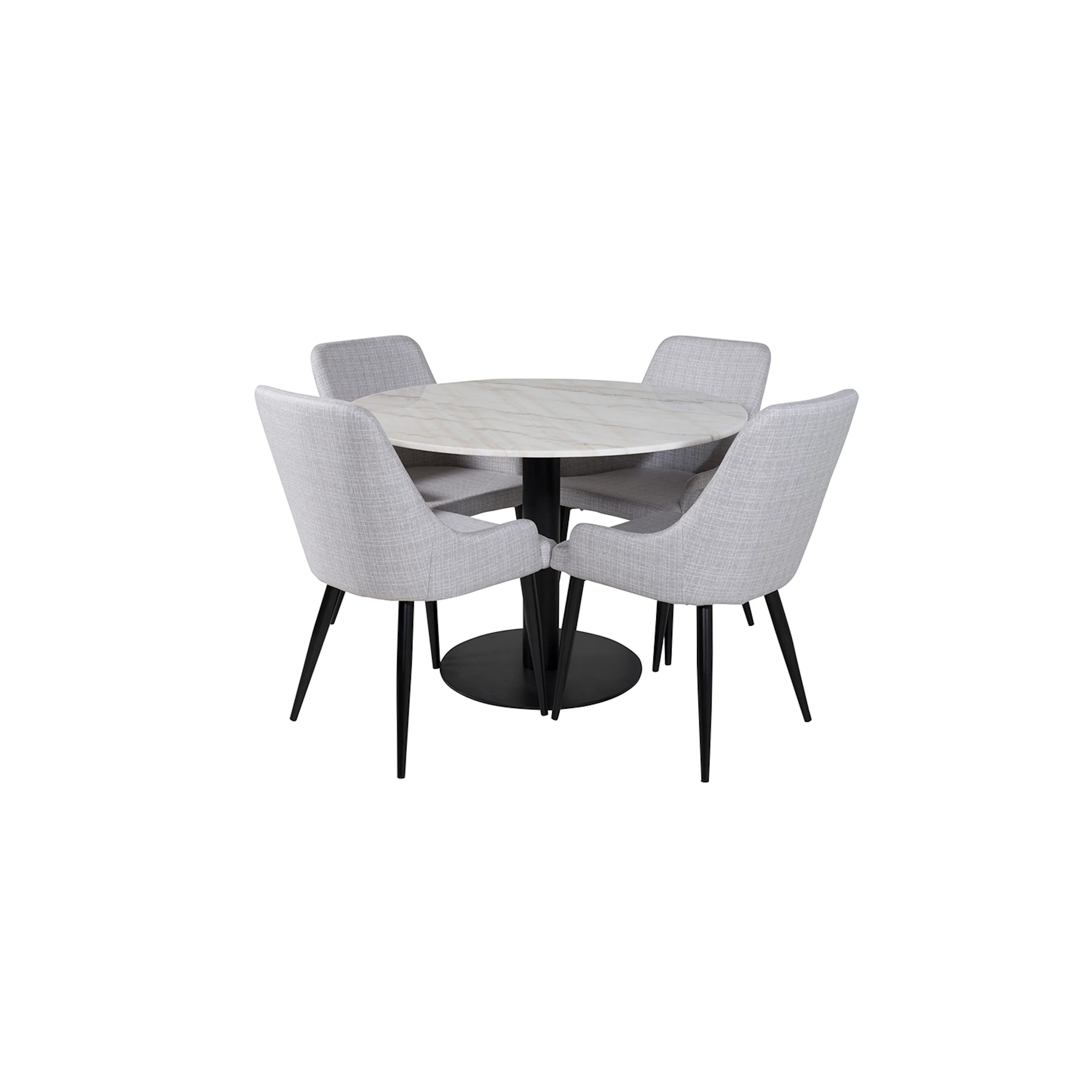 Matgrupp Venture Home Estelle med 4 Plake Fåtöljer PolyEstelletyg