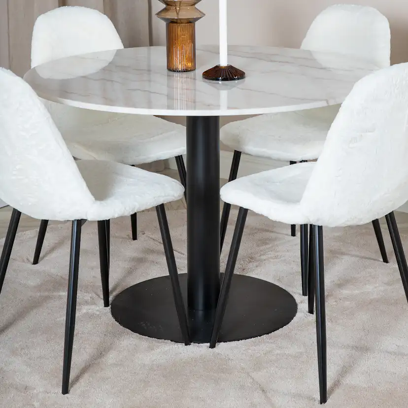 Matgrupp Venture Home Estelle med 4 Pooya Stolar PolyEstelletyg