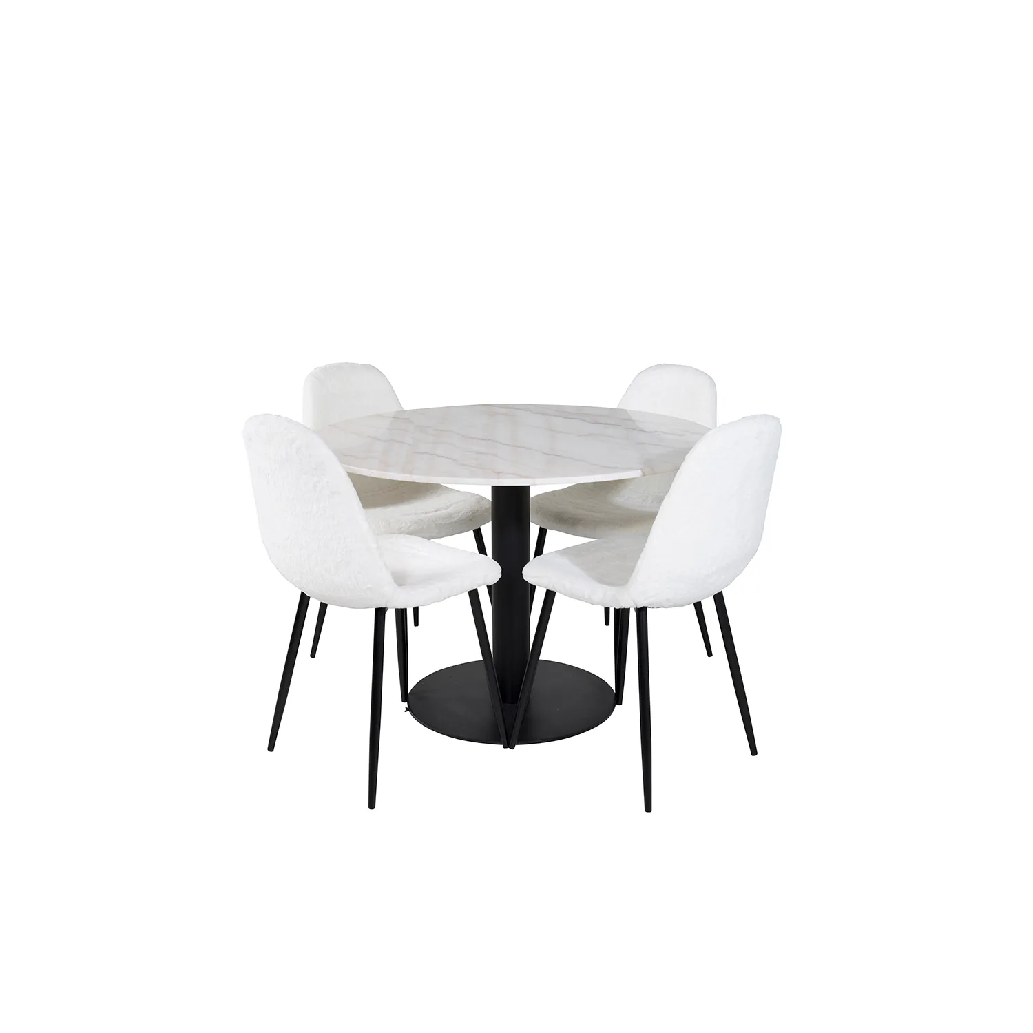 Matgrupp Venture Home Estelle med 4 Pooya Stolar PolyEstelletyg