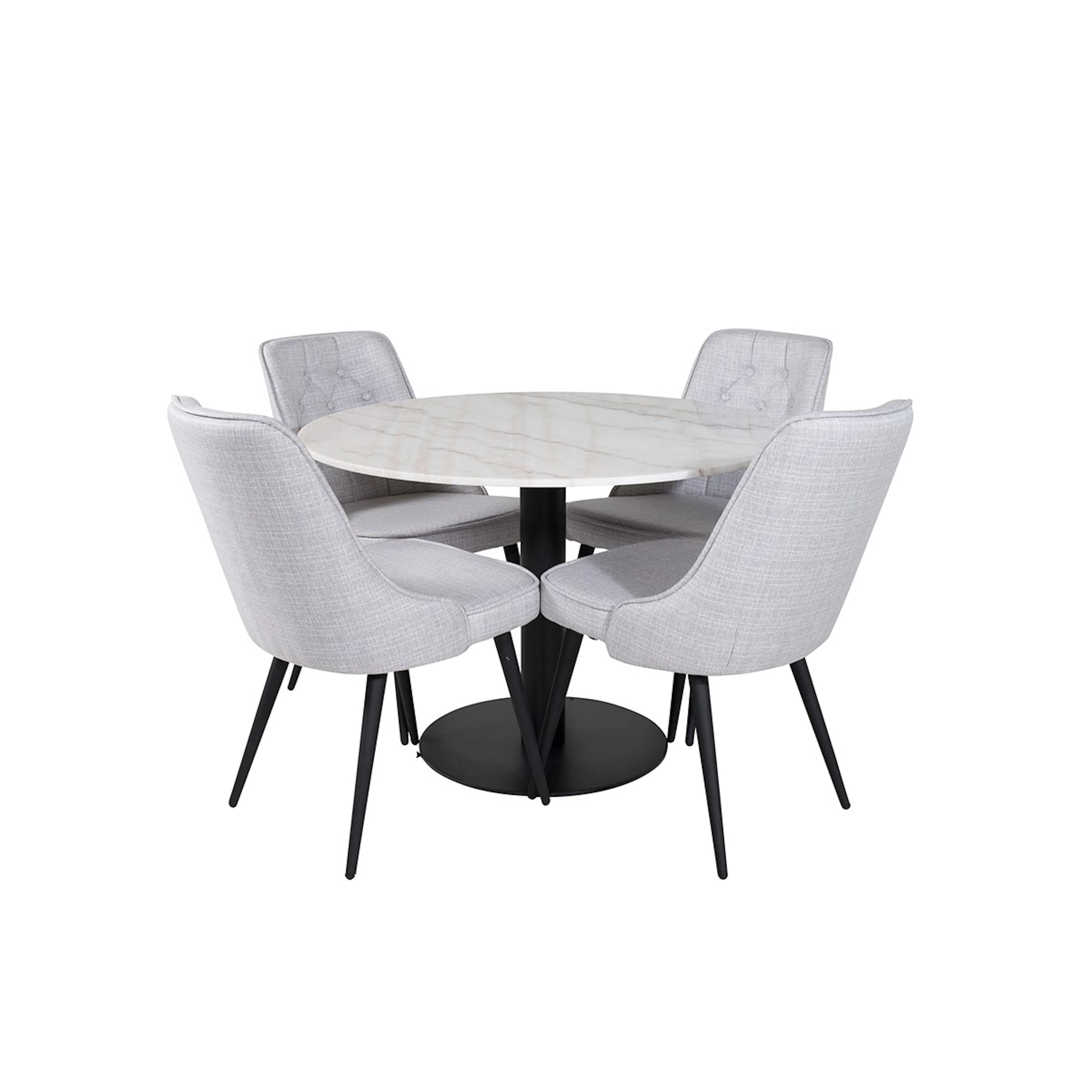 Matgrupp Venture Home Estelle med 4 Vera Stolar PolyEstelletyg