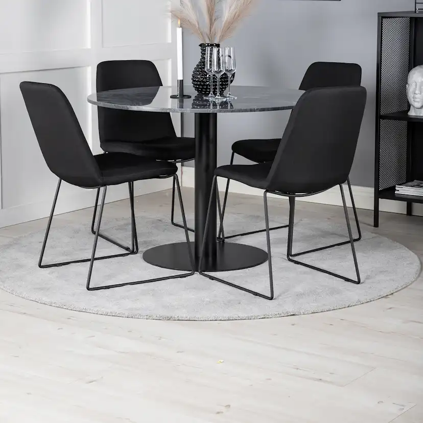 Matgrupp Venture Home Estelle med 4 Muscot Stolar PolyEstelletyg
