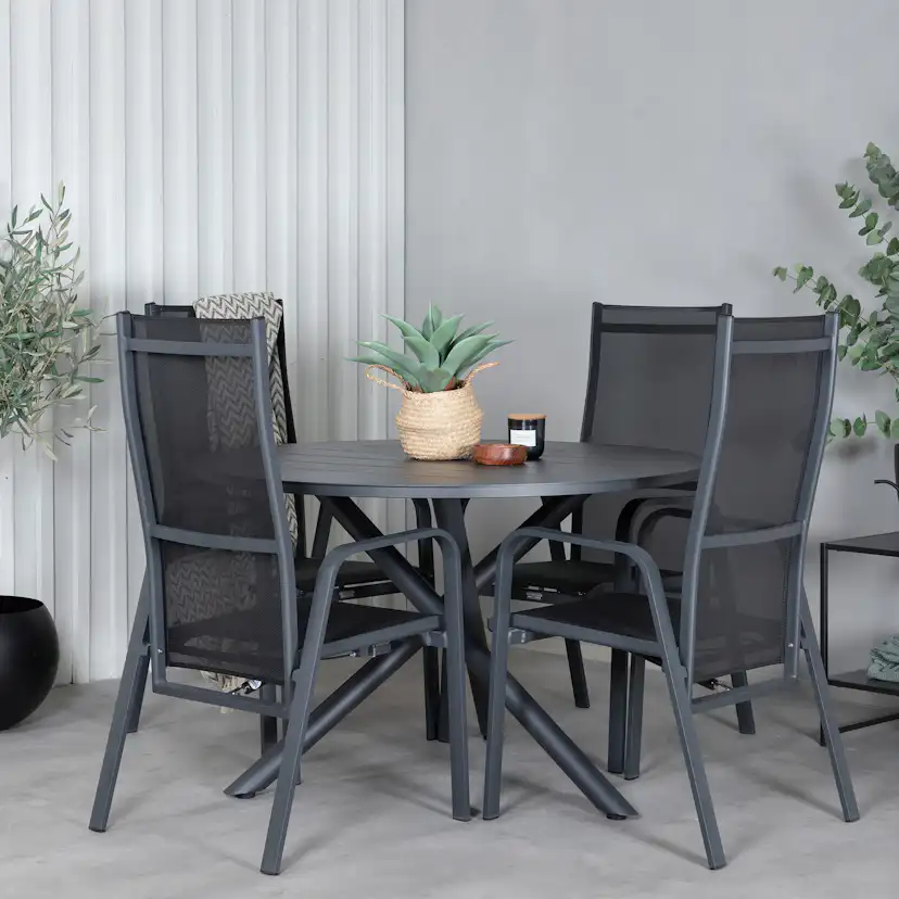 Matgrupp Venture Home Ande med 4 Cubb Recliner Matstolar