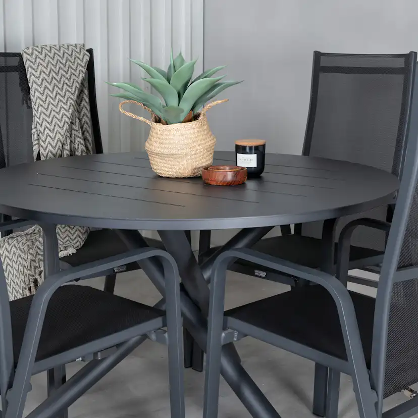 Matgrupp Venture Home Ande med 4 Cubb Recliner Matstolar