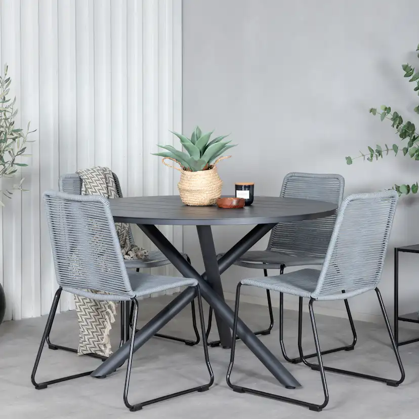 Matgrupp Venture Home Ande med 4 Minos Matstolar