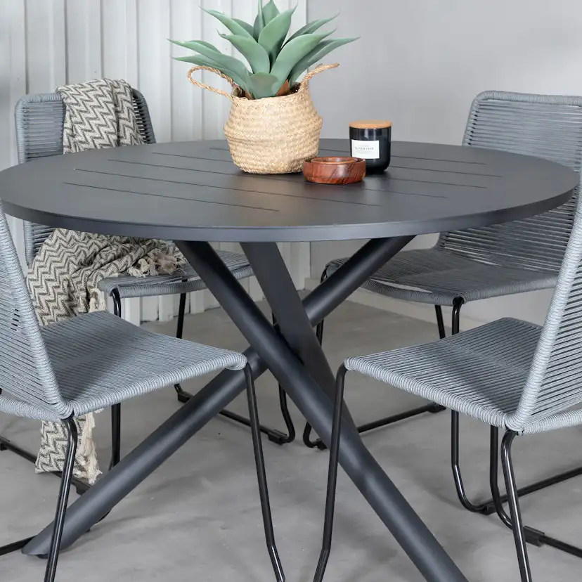 Matgrupp Venture Home Ande med 4 Minos Matstolar