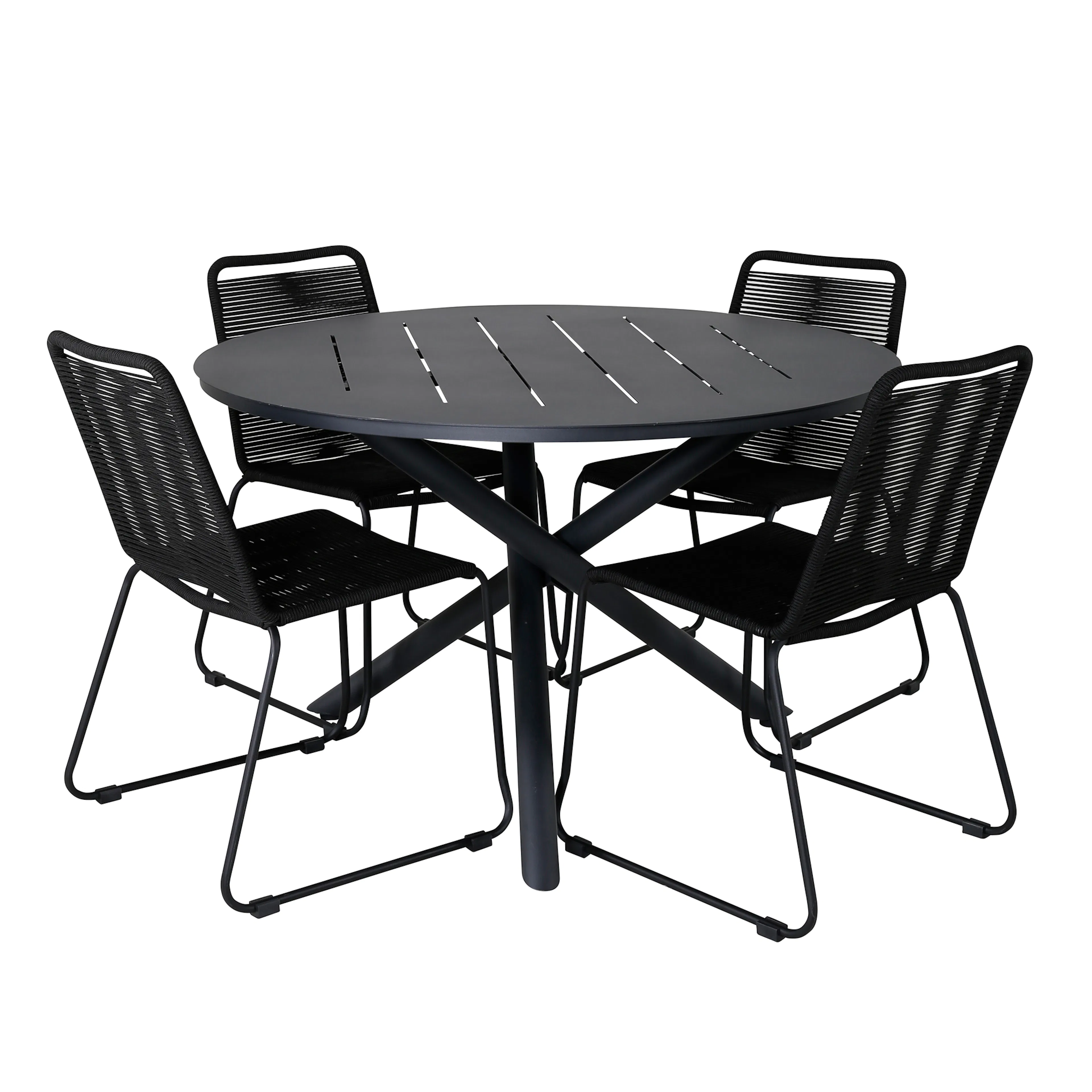 Matgrupp Venture Home Ande med 4 Minos Matstolar Stapelbar