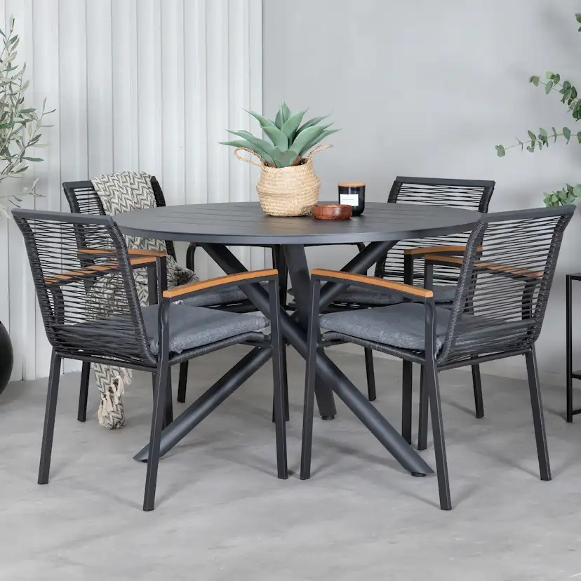 Matgrupp Venture Home Ande med 4 Darri Matstolar