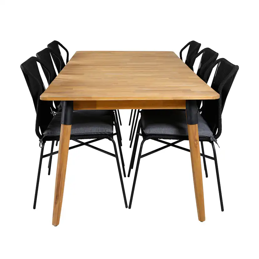 Matgrupp Utomhus Venture Home Julle med 6 Julle Trädgårdsstolar