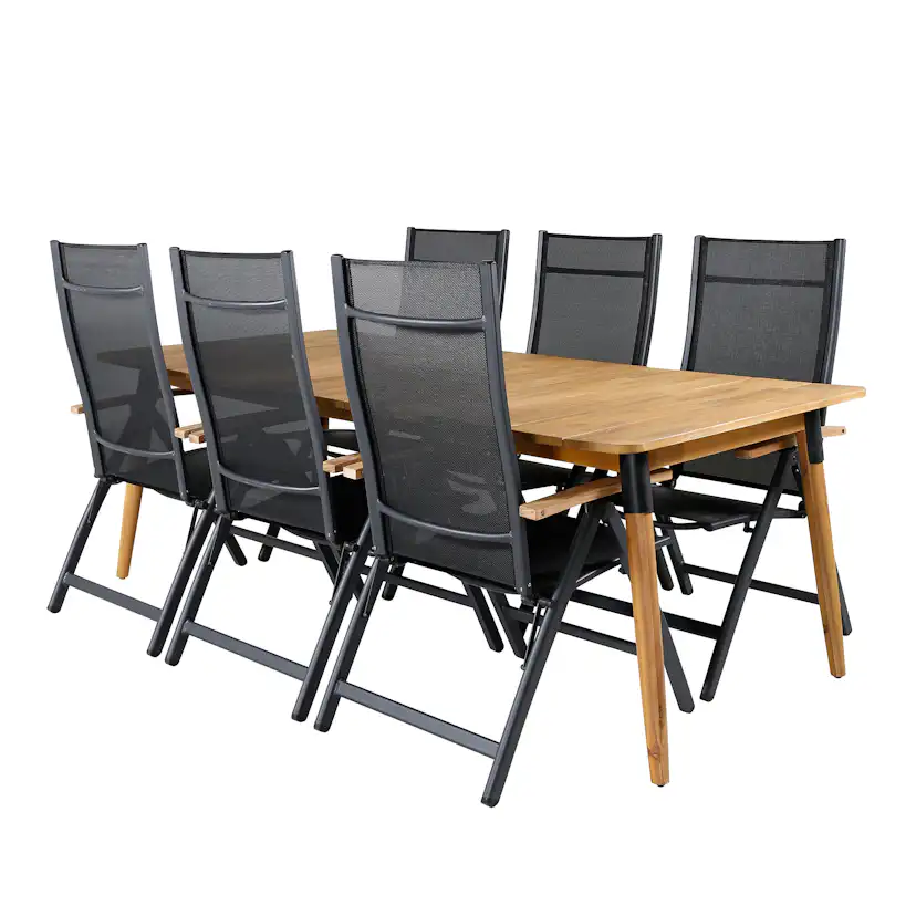 Matgrupp Utomhus Venture Home Julle med 6 Poda Trädgårdsstolar