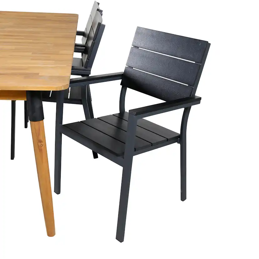 Matgrupp Utomhus Venture Home Julle med 6 Livia Trädgårdsstolar