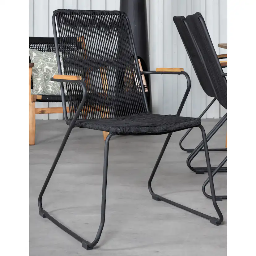 Matgrupp Utomhus Venture Home Julle med 6 Boy Trädgårdsstolar med Armstöd