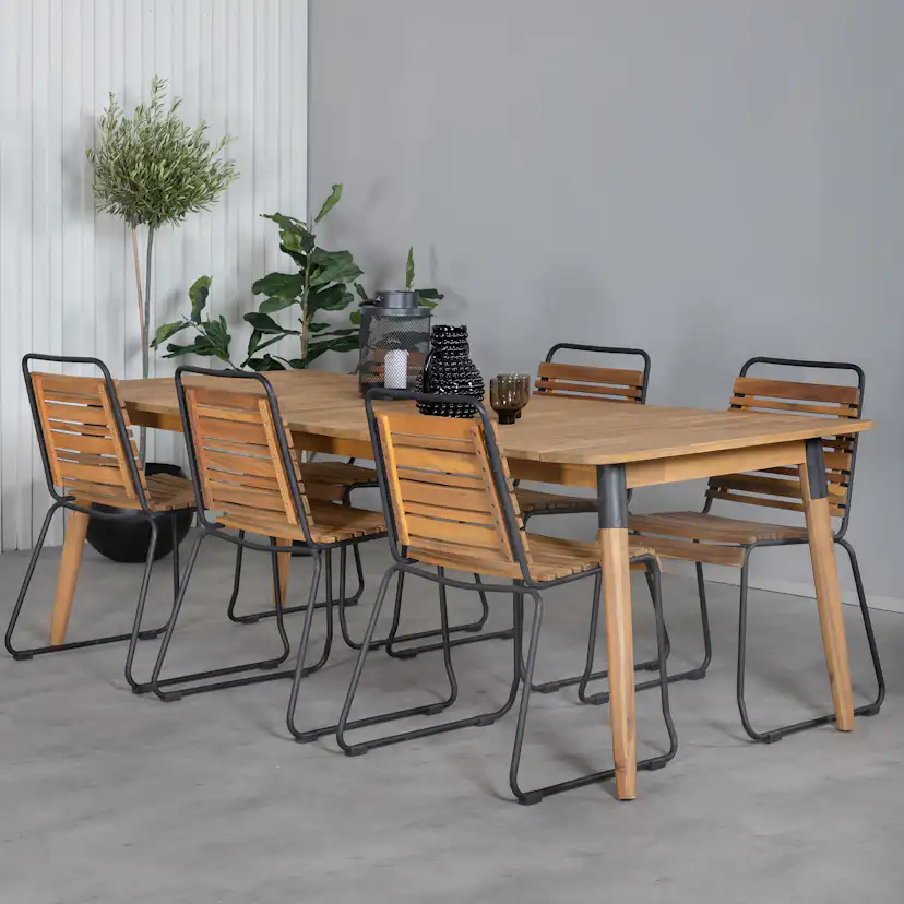 Matgrupp Utomhus Venture Home Julle med 6 Boy Trädgårdsstolar