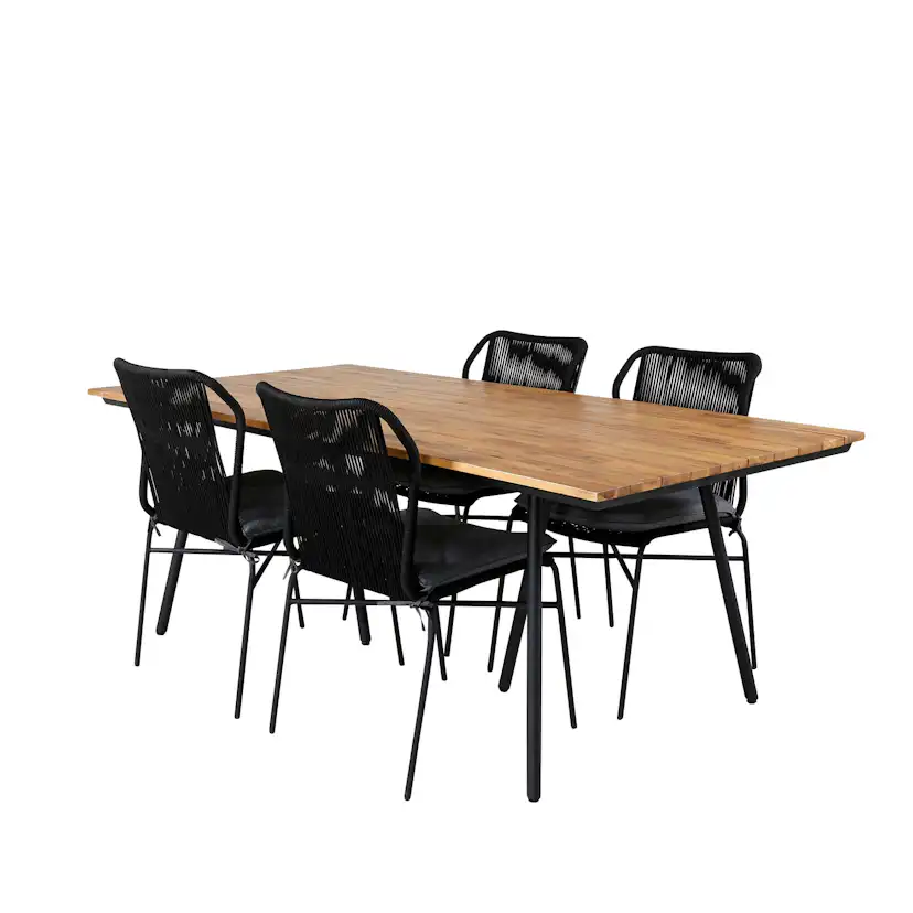 Matgrupp Venture Home Chane med 4 Julle Stapelbara Matstolar