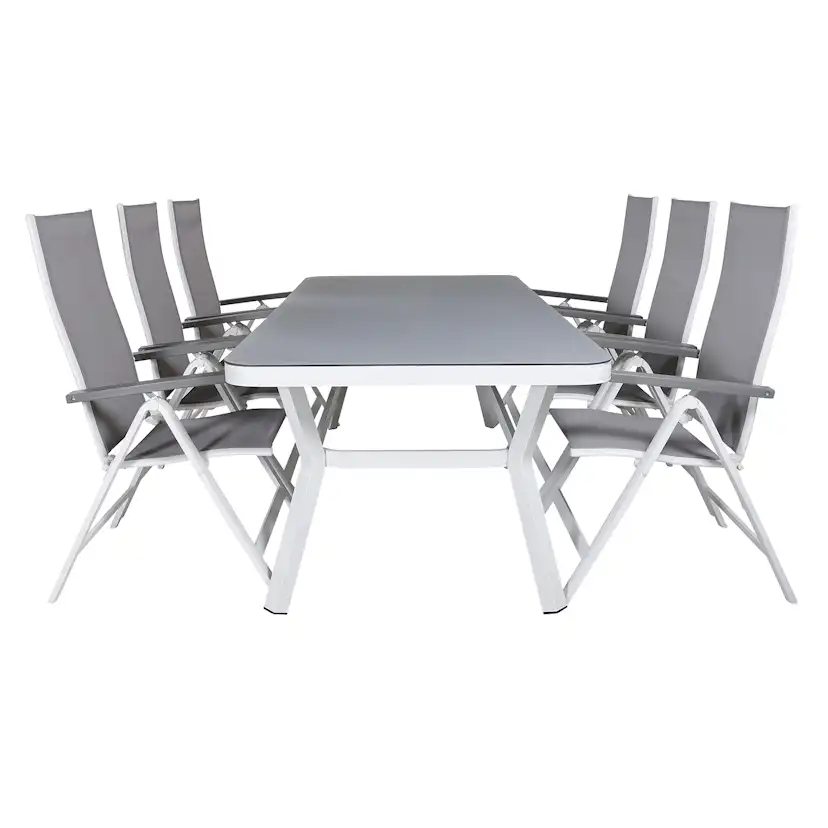 Matgrupp Utomhus Venture Home Virya 160x90 med 6 Albany PositionsTrädgårdsstolar