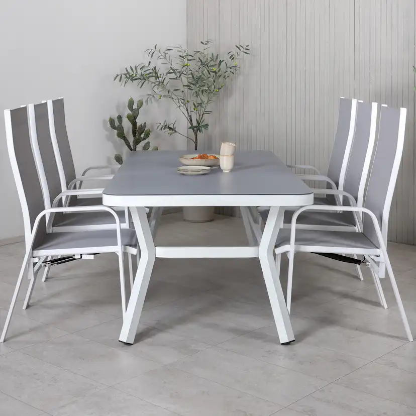 Matgrupp Utomhus Venture Home Virya 160x90 med 6 Copacabana ReclinerTrädgårdsstolar