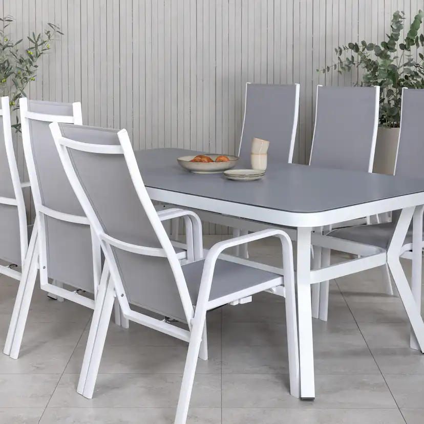 Matgrupp Utomhus Venture Home Virya 160x90 med 6 Copacabana ReclinerTrädgårdsstolar