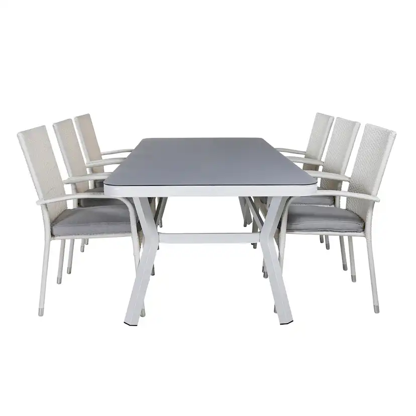 Matgrupp Venture Home Virya 160x90 med 6 Anna Matstolar