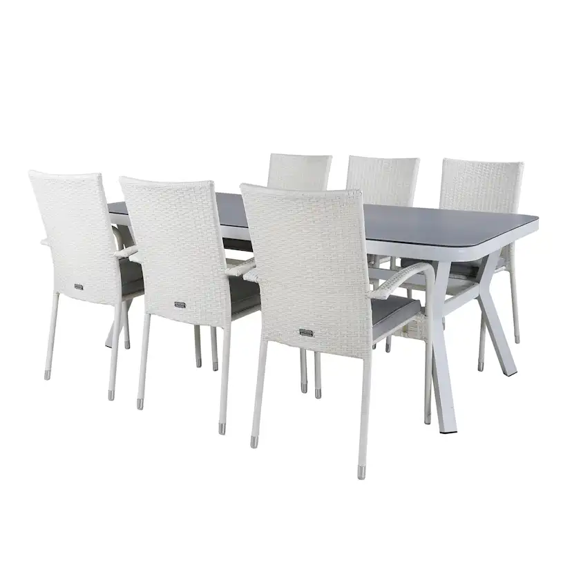 Matgrupp Venture Home Virya 160x90 med 6 Anna Matstolar