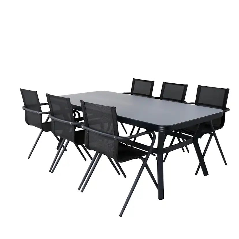 Matgrupp Venture Home Vyn med 6 Anve Matstolar