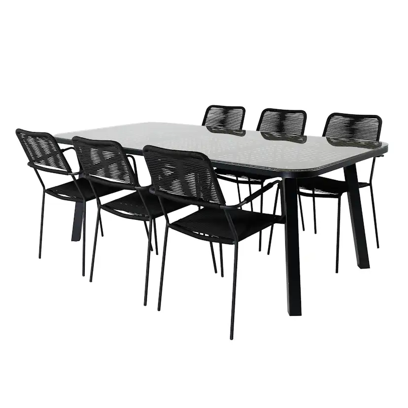 Matgrupp Venture Home Peoria med 6 Leon Matstolar