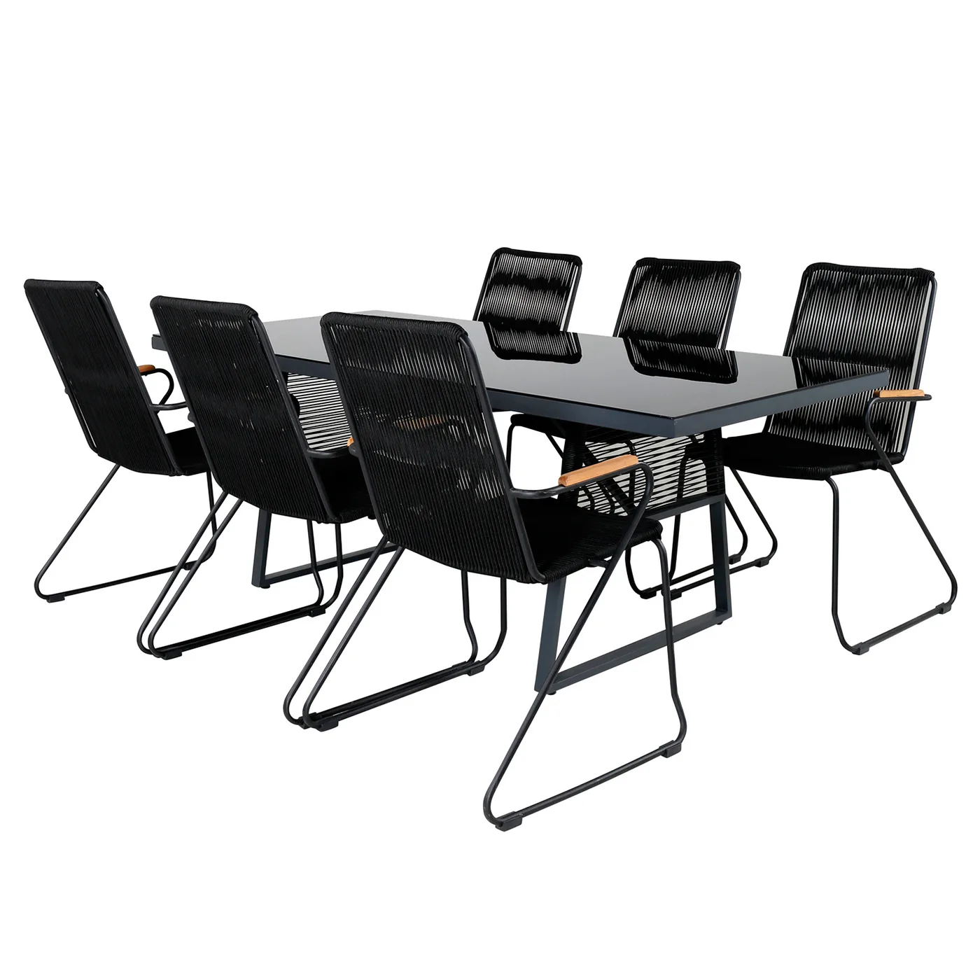 Matgrupp Venture Home Douglas med 6 Berfin Matstolar