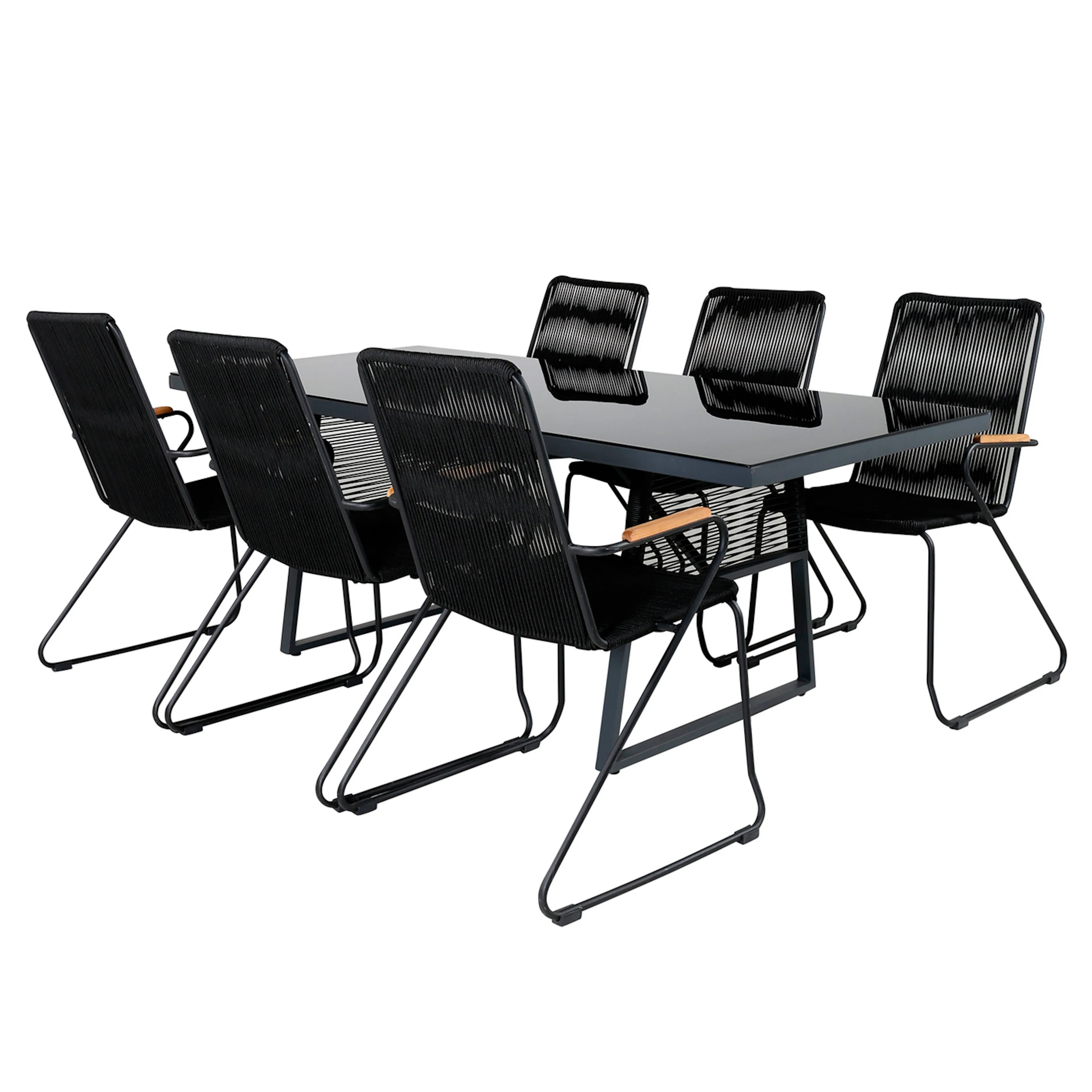 Matgrupp Venture Home Douglas med 6 Berfin Matstolar