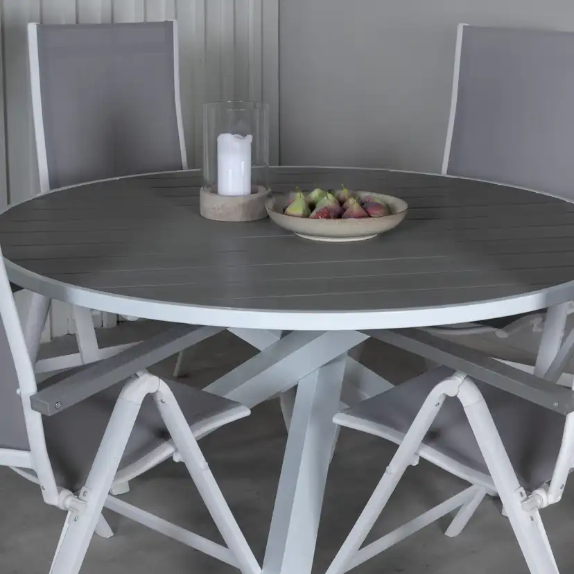 Matgrupp Utomhus Venture Home Pincy Rund med 4 Aleyna PositionsTrädgårdsstolar