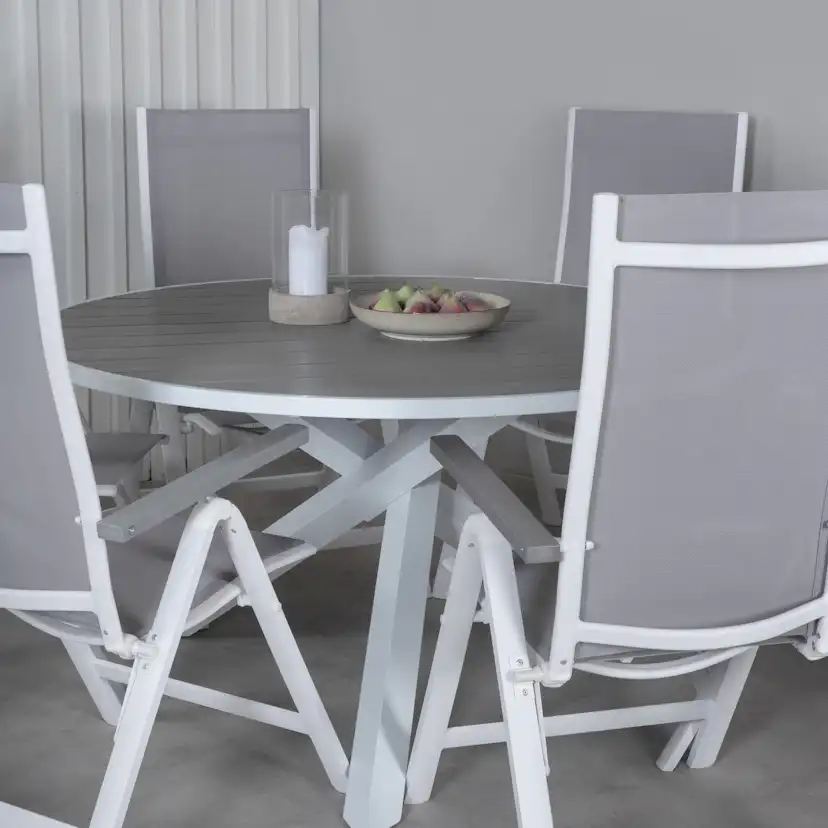 Matgrupp Utomhus Venture Home Pincy Rund med 6 Aleyna PositionsTrädgårdsstolar
