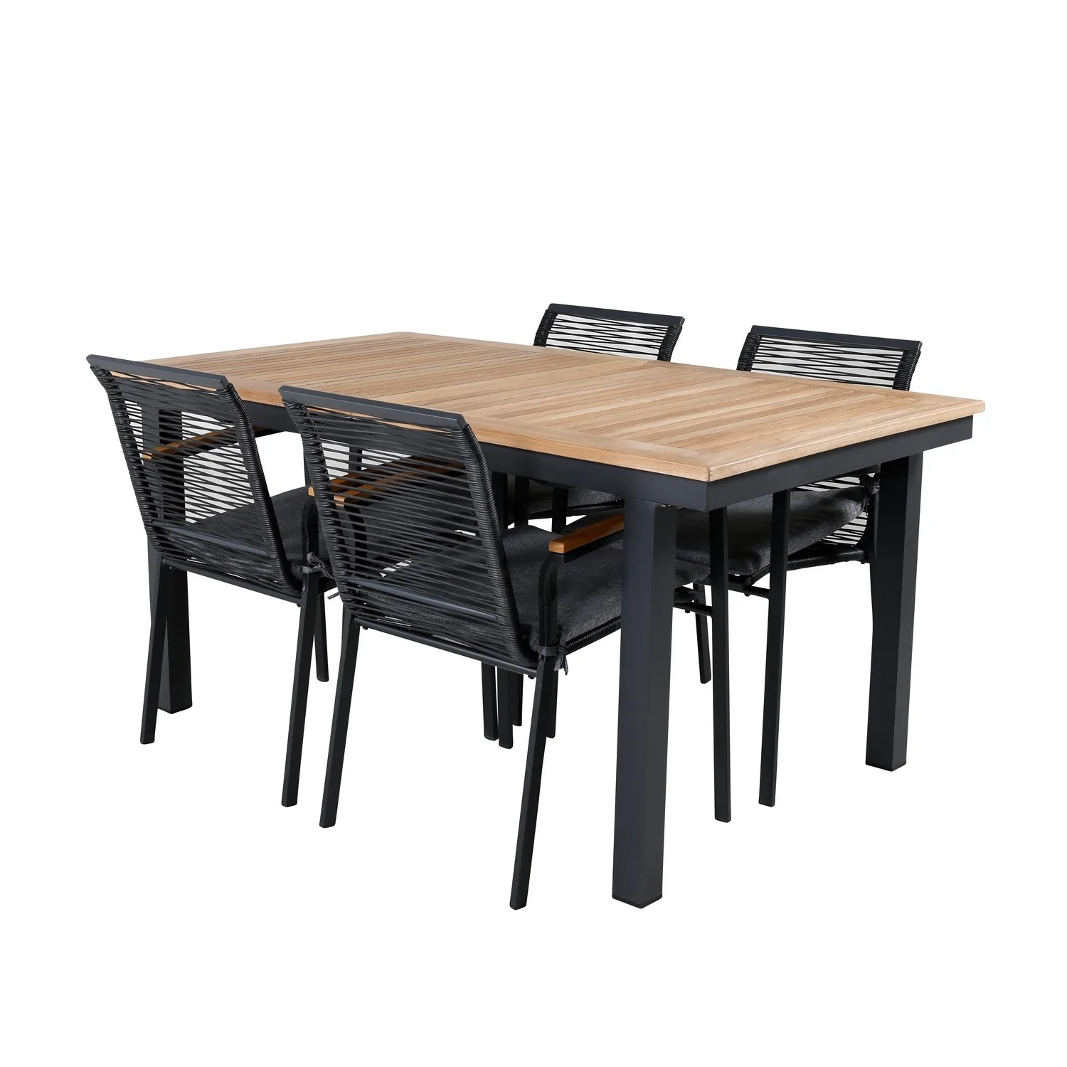 Matgrupp Utomhus Venture Home Perla 152 med 4 Douglas Trädgårdsstolar