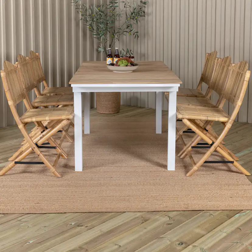 Matgrupp Venture Home Mendi med 6 Cane Stolar