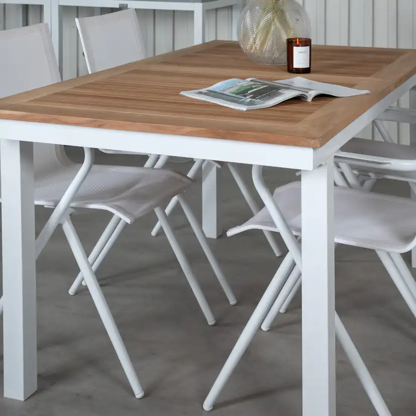 Matgrupp Utomhus Venture Home Pave med 4 Act Trädgårdsstolar L: 160 cm