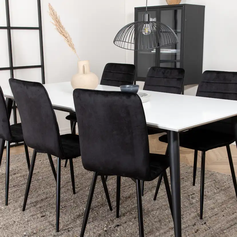 Matgrupp Venture Home Jolie med 6 Walerina Stolar Sammet